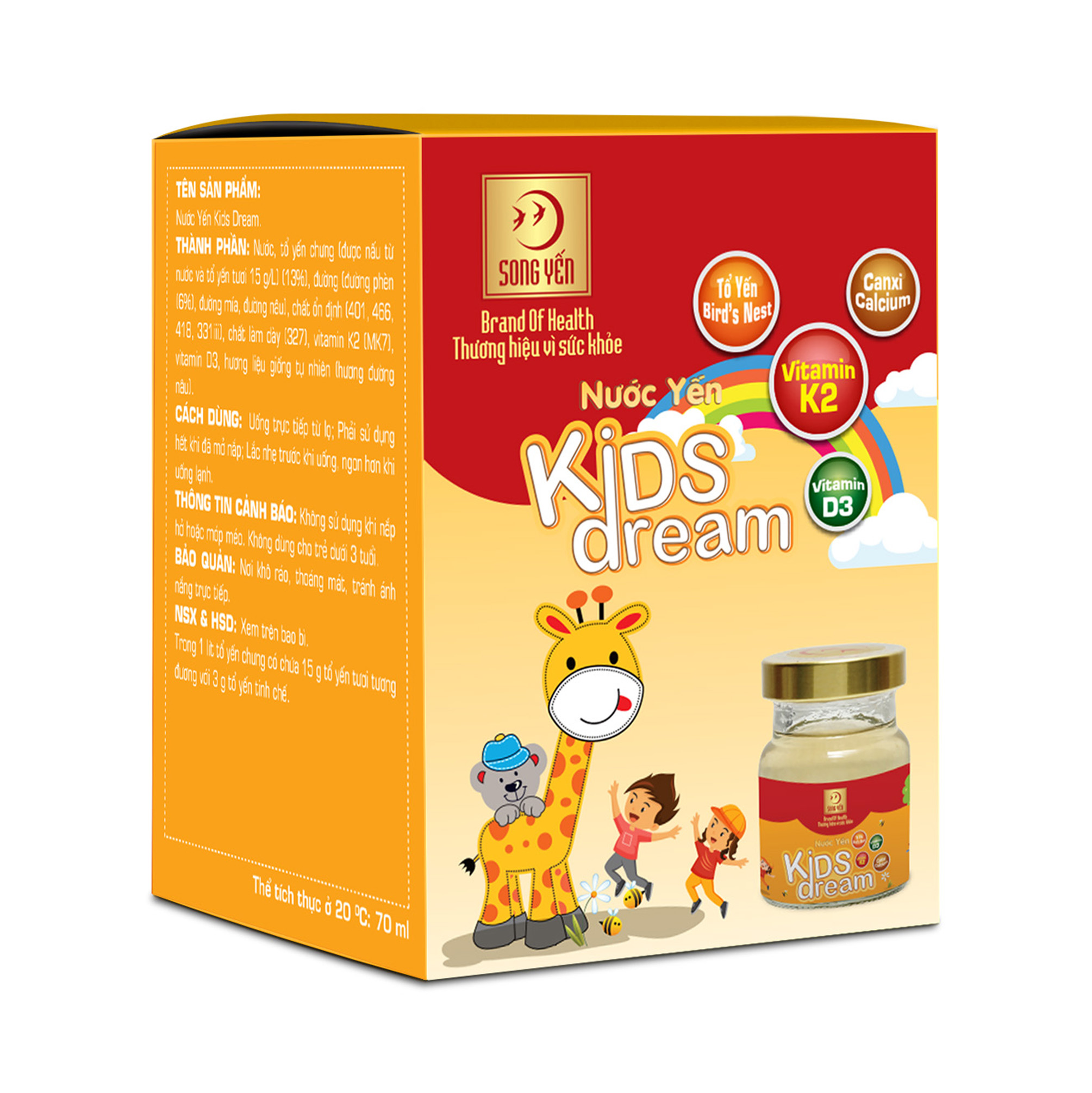 Thực phẩm bổ sung - Nước Yến Kids Dream - Hộp 1 lọ 70ml